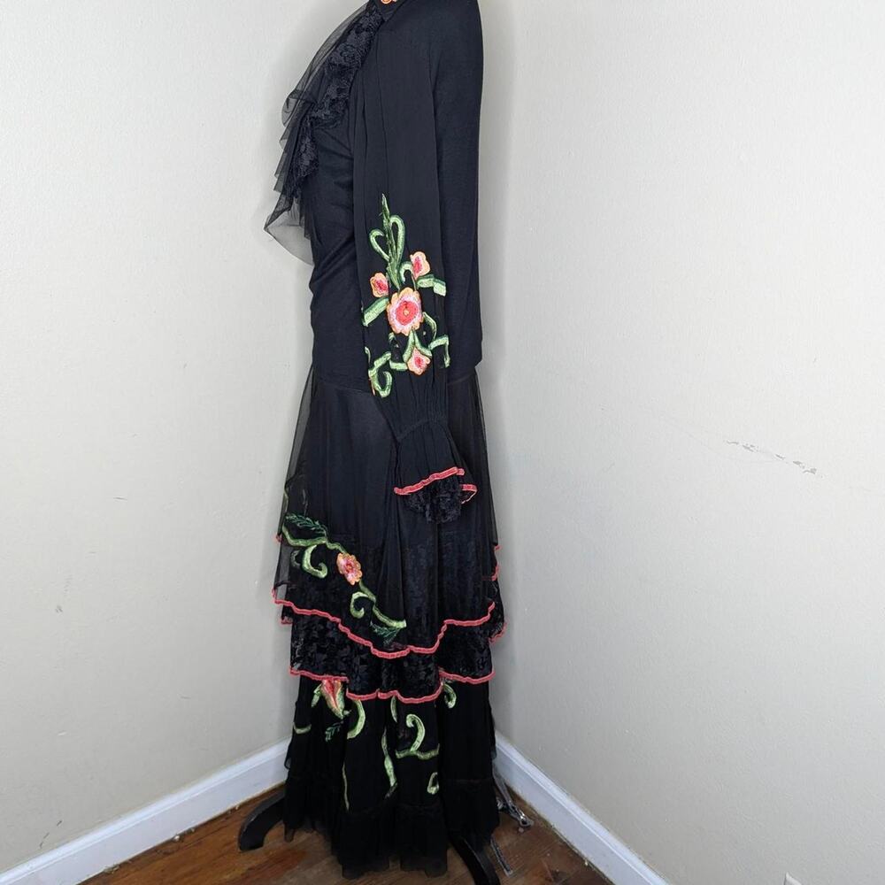 Vintage collection black tiered skirt Small - Picture 3 of 8